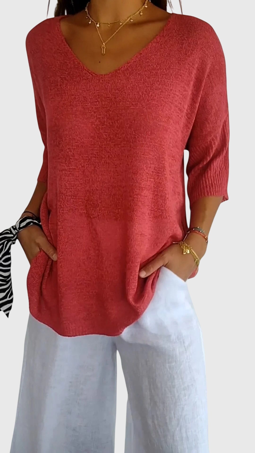 Alix Maubert | Women's Elegant V-Neck Top