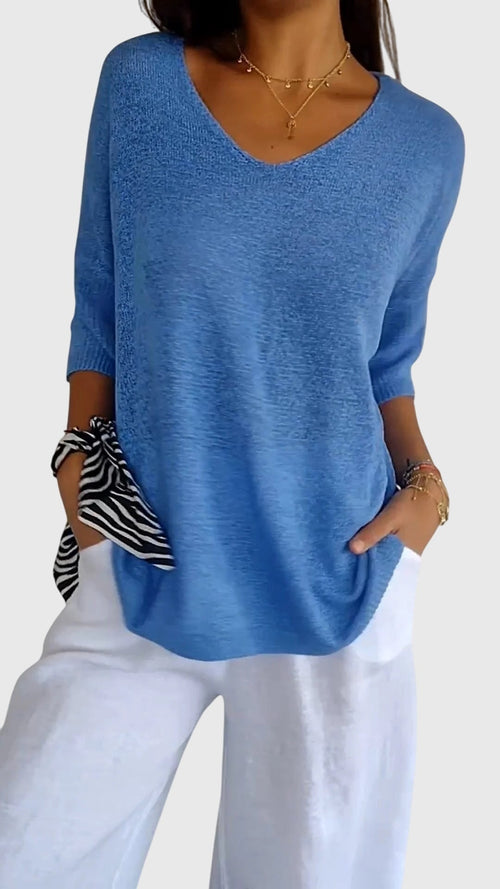 Alix Maubert | Women's Elegant V-Neck Top