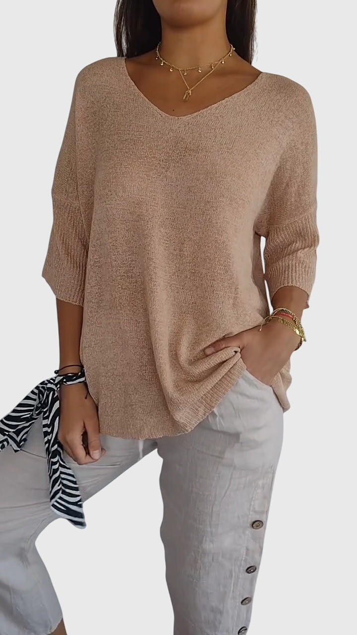 Alix Maubert | Women's Elegant V-Neck Top