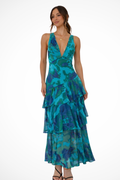 Mira Sante | Women's Spring Maxi Dress Green Purple Pink Red Yellow