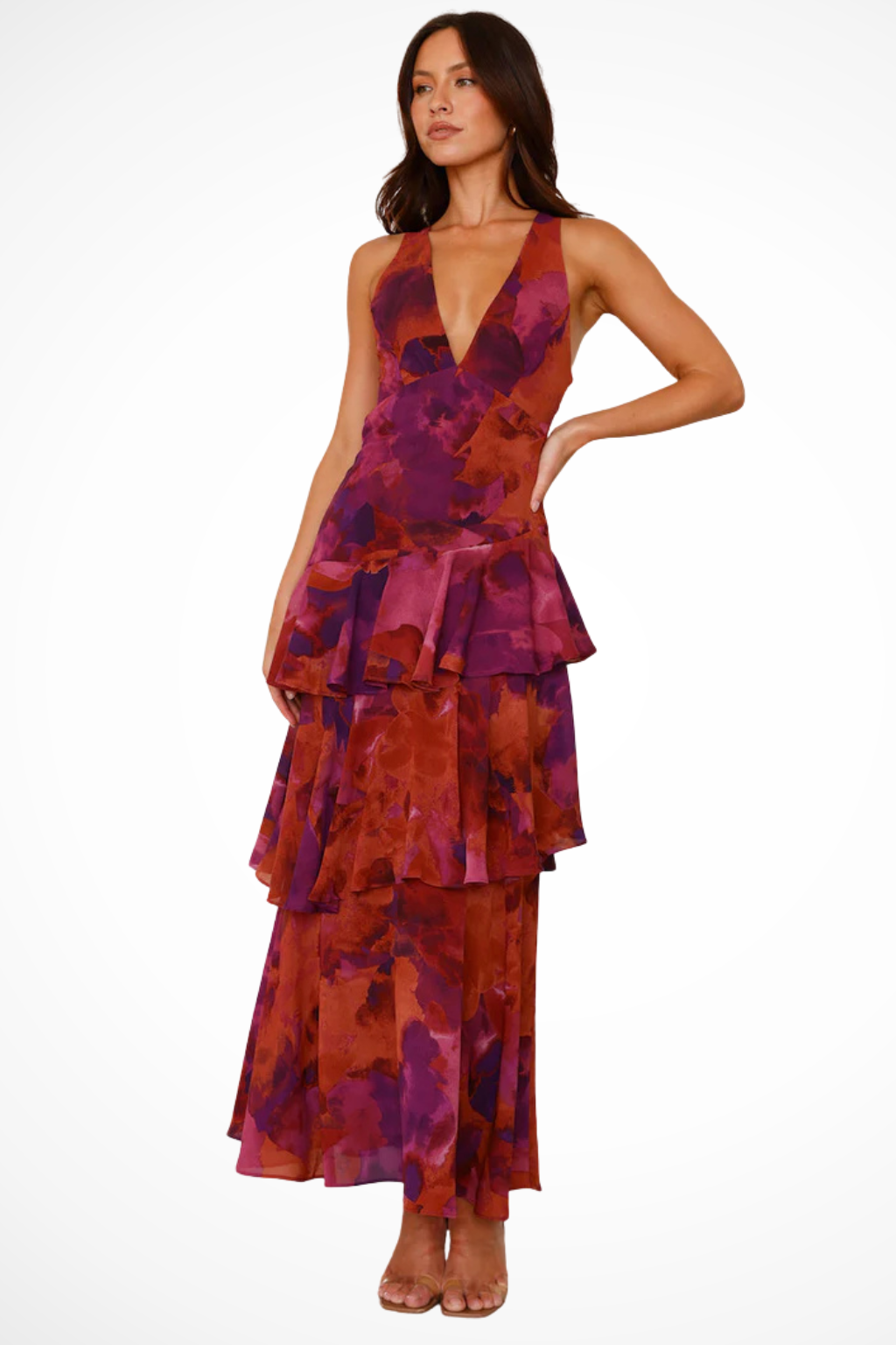Mira Sante | Women's Spring Maxi Dress Green Purple Pink Red Yellow