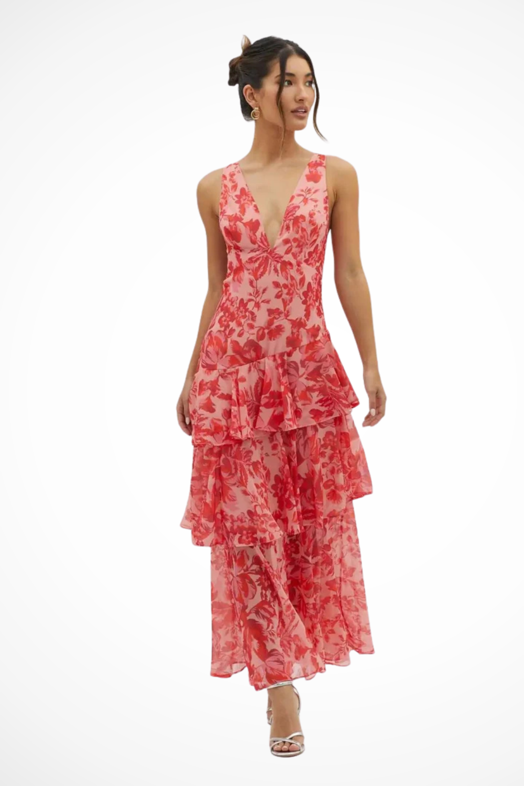Mira Sante | Women's Spring Maxi Dress Green Purple Pink Red Yellow