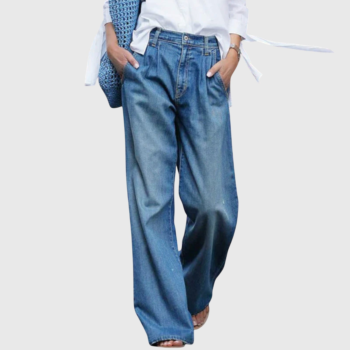 Vivienne Bel | Women's Ava High Quality Jeans With Wide Legs