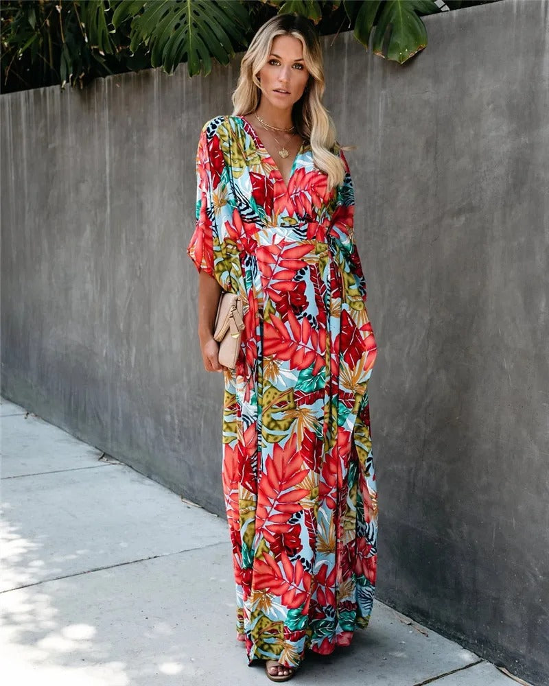 Sienna Verre | Women's Boho Floral Wrap Maxi Dress