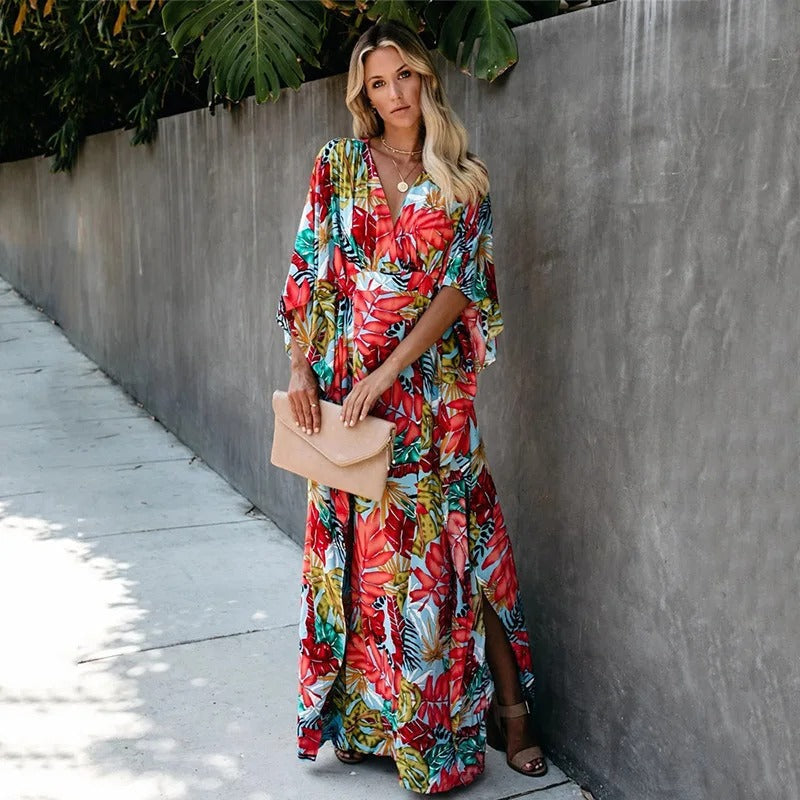 Sienna Verre | Women's Boho Floral Wrap Maxi Dress