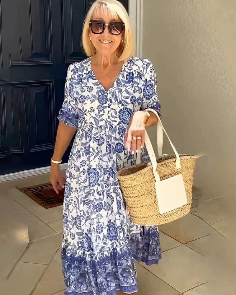 Eloise Vance | Women's Boho Maxi Dress - Effortless Beauty