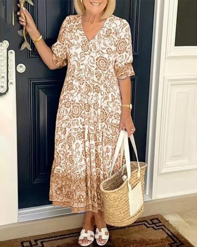 Eloise Vance | Women's Boho Maxi Dress - Effortless Beauty