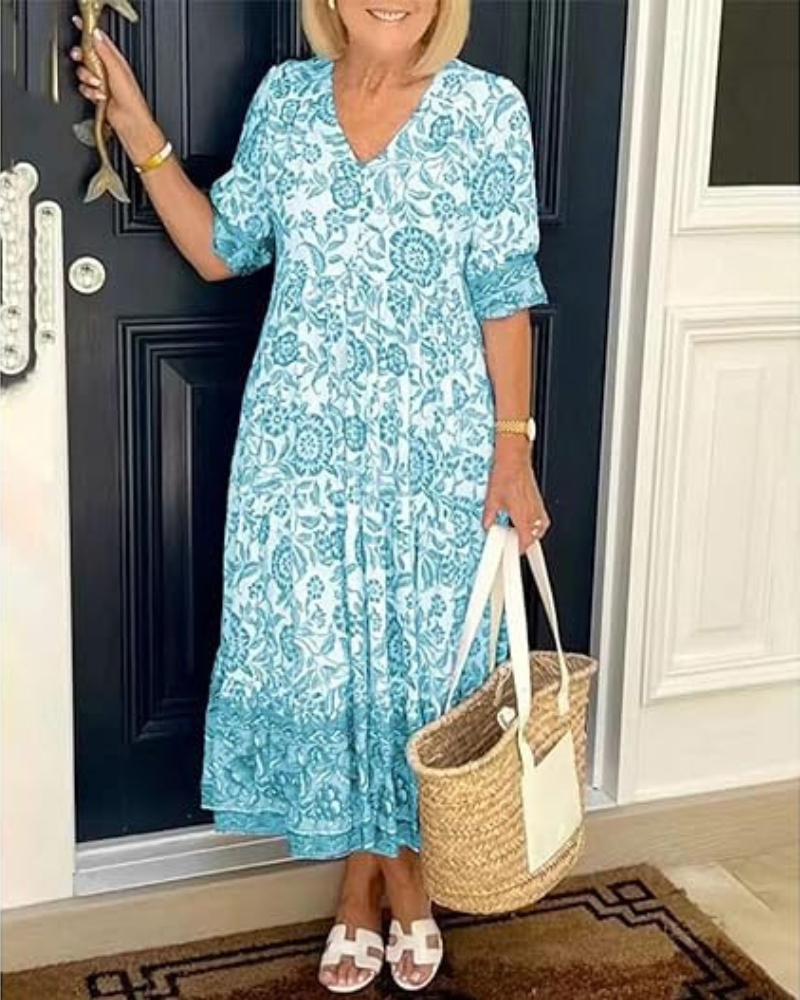 Eloise Vance | Women's Boho Maxi Dress - Effortless Beauty
