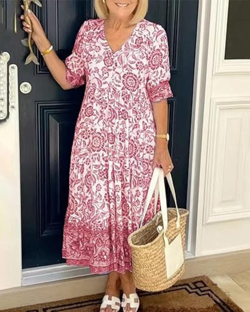 Eloise Vance | Women's Boho Maxi Dress - Effortless Beauty