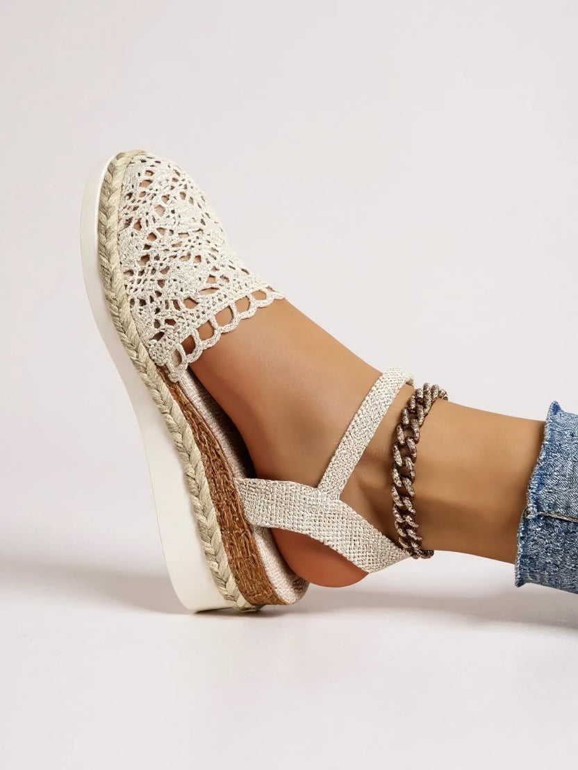 Adrienne Bres | Women's Boho Wedge Espadrilles Ankle Strap Shoes