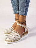 Adrienne Bres | Women's Boho Wedge Espadrilles Ankle Strap Shoes