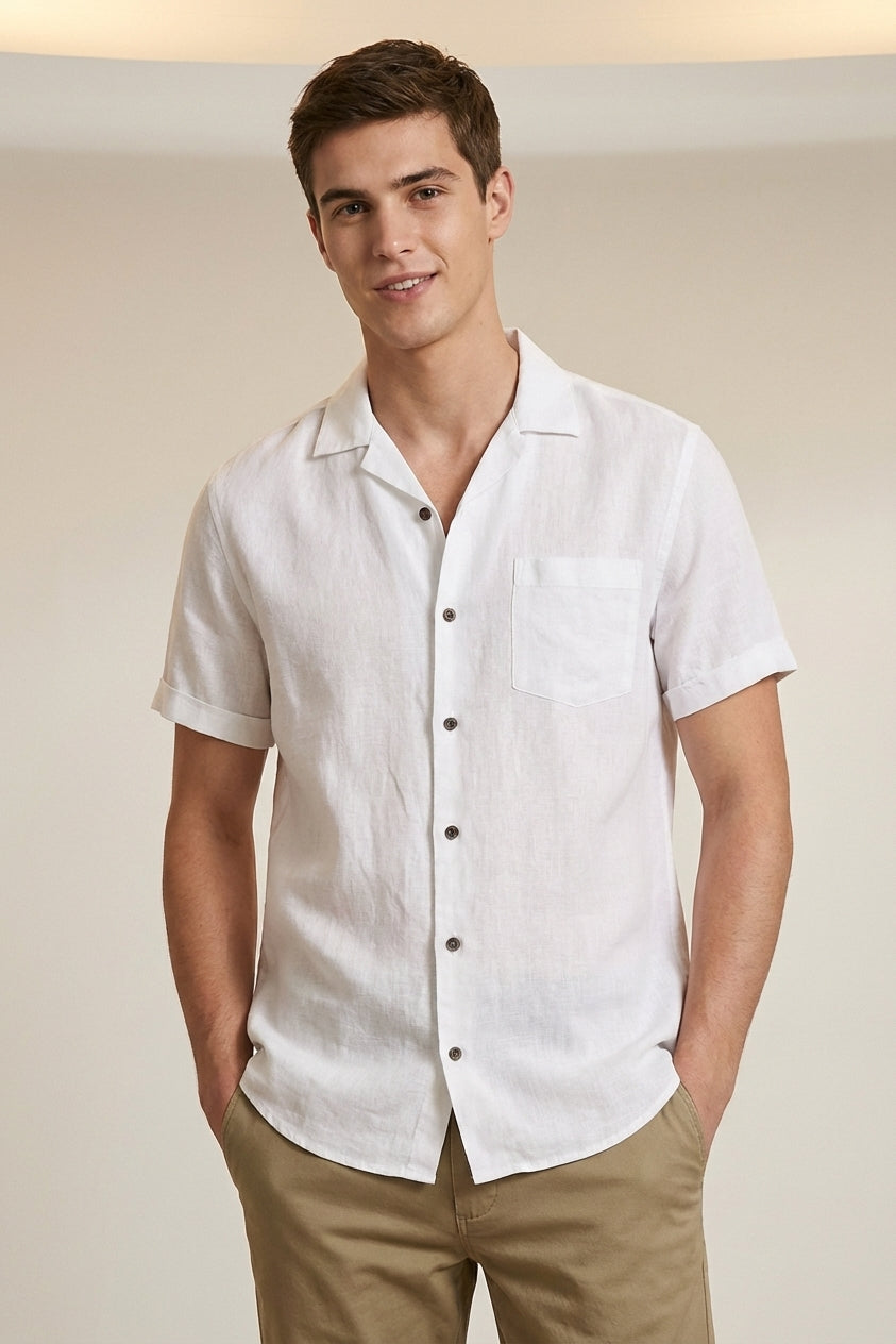 Dario Mell | Men Short Sleeve Blue Shirt
