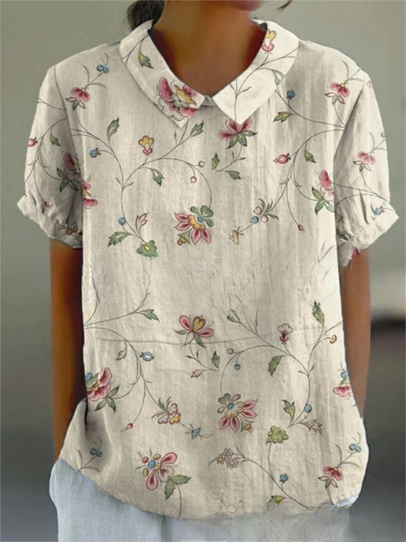 Cecile Moline | Women's Floral Loose-Fit Blouse