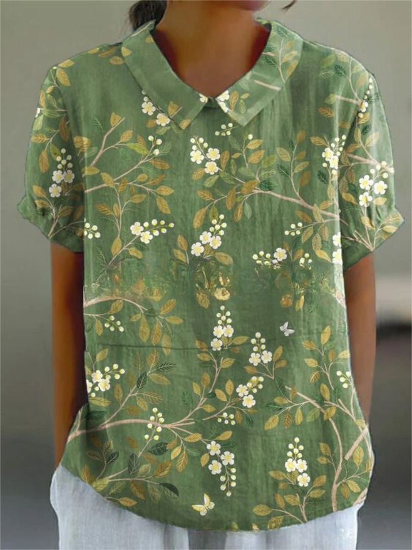 Cecile Moline | Women's Floral Loose-Fit Blouse