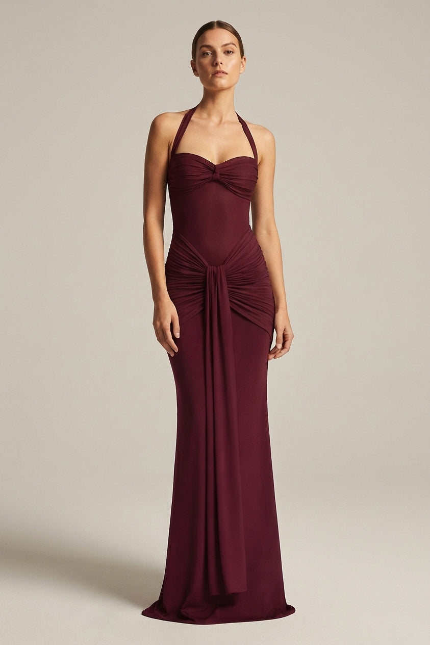 Isolde Brune | Women's Halter Neck Maxi Dress