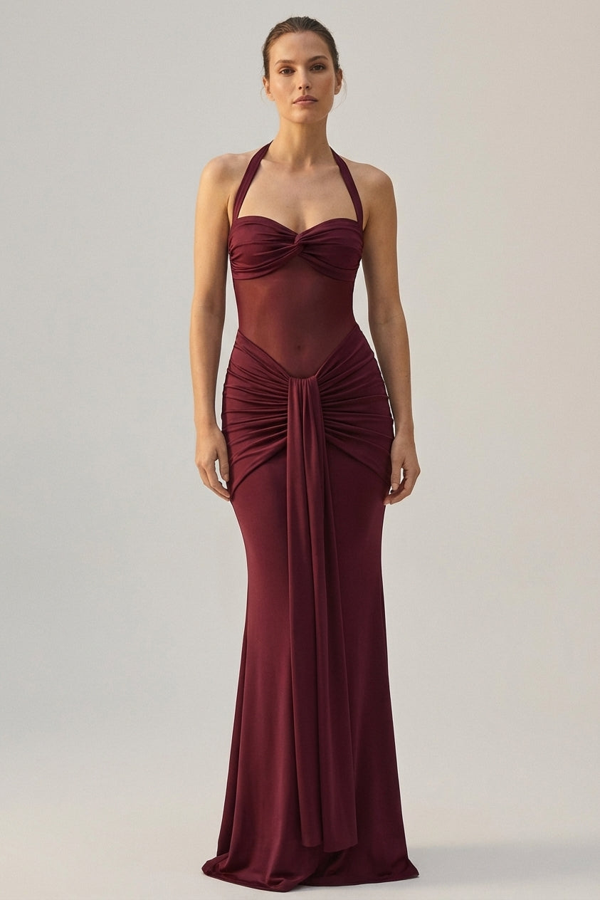 Isolde Brune | Women's Halter Neck Maxi Dress