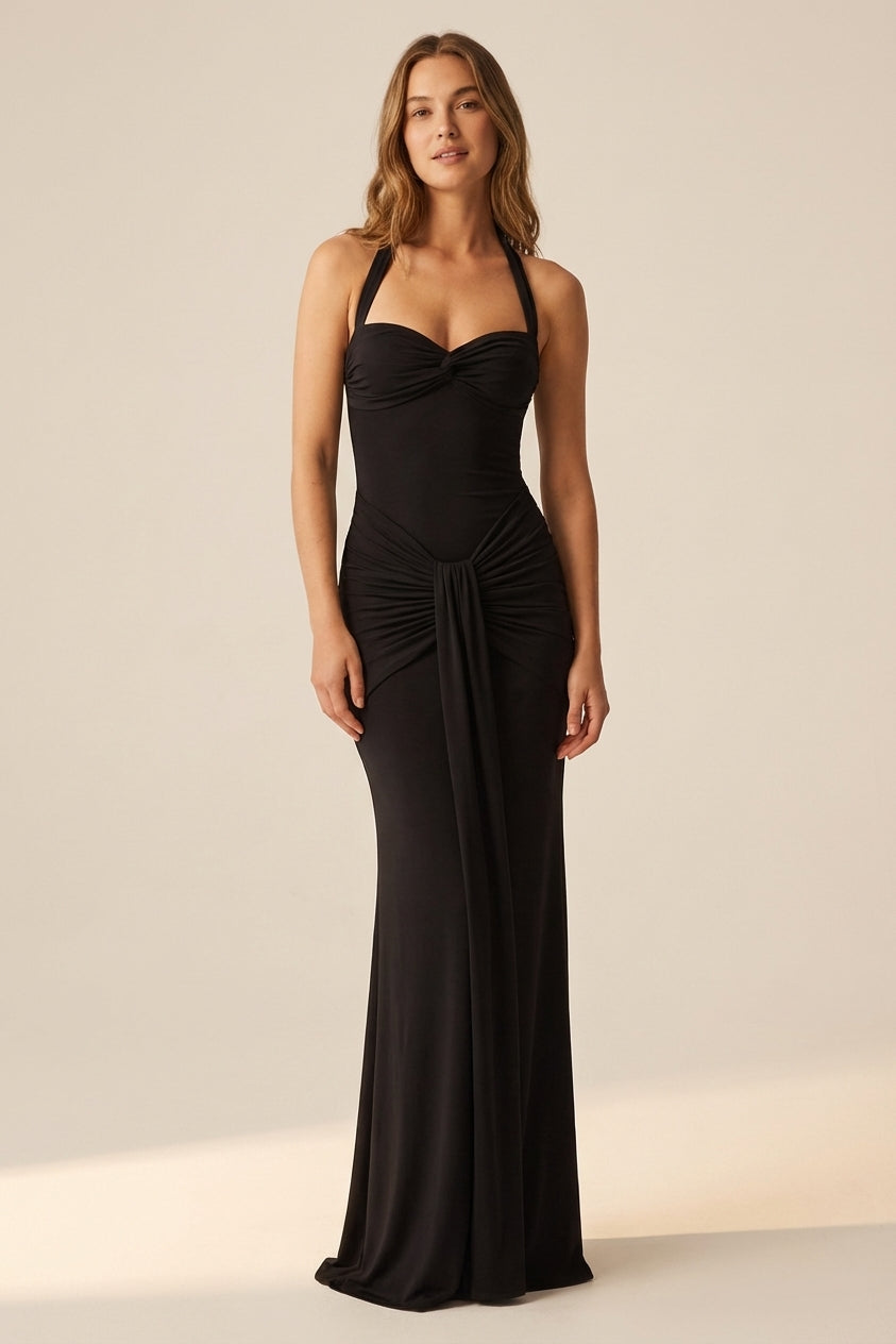 Isolde Brune | Women's Halter Neck Maxi Dress
