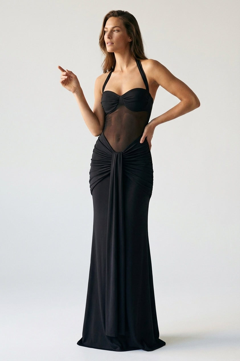 Isolde Brune | Women's Halter Neck Maxi Dress