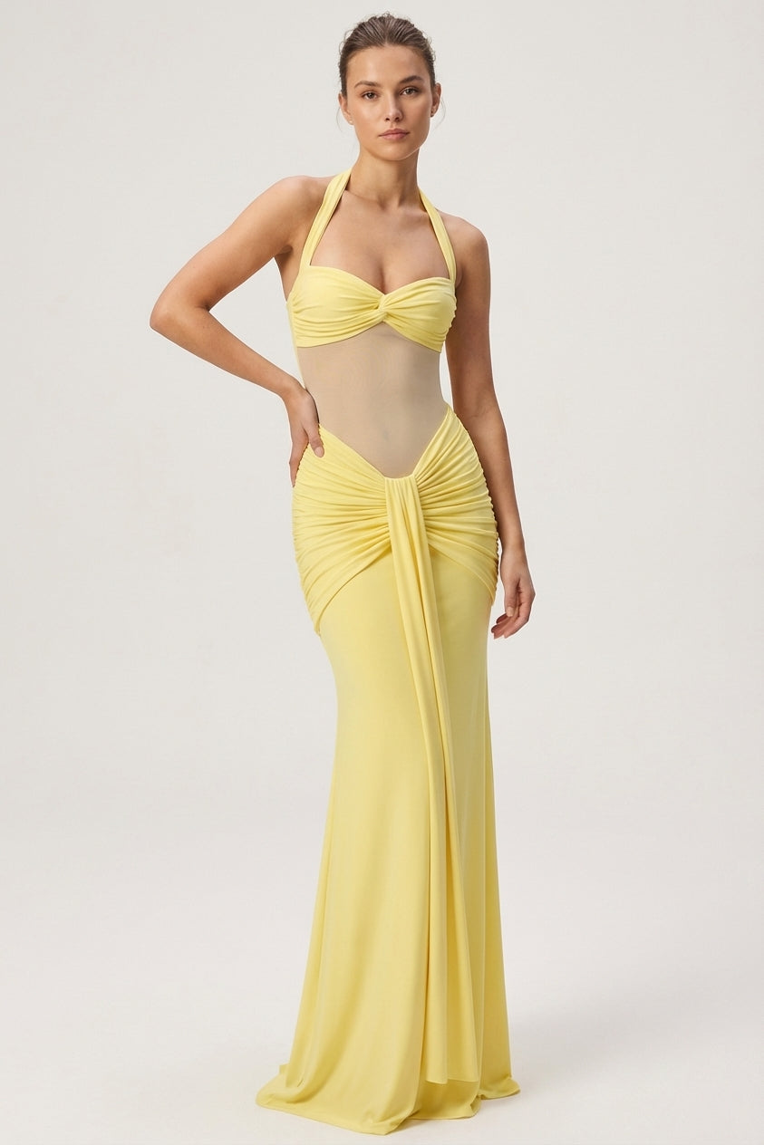 Isolde Brune | Women's Halter Neck Maxi Dress