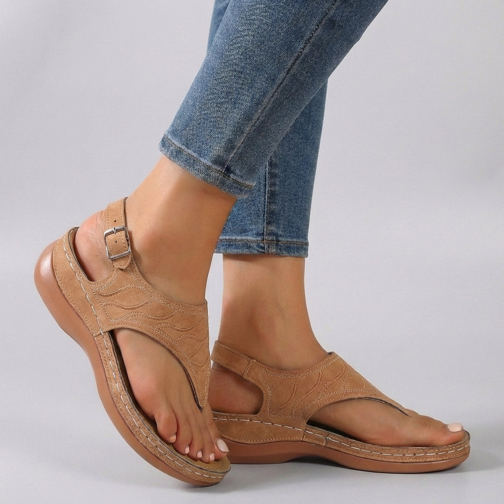 Anouk Trell | Women's Comfort Fit Ankle Strap Wedge Sandals