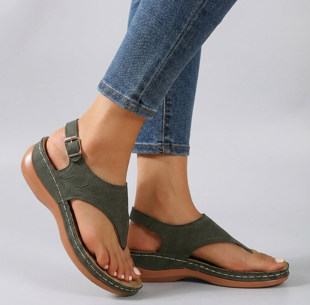 Anouk Trell | Women's Comfort Fit Ankle Strap Wedge Sandals