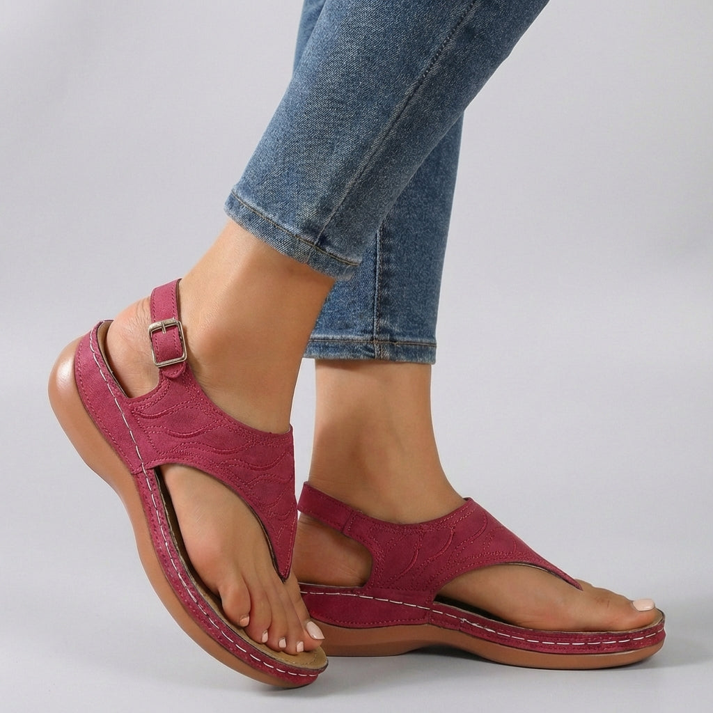 Anouk Trell | Women's Comfort Fit Ankle Strap Wedge Sandals
