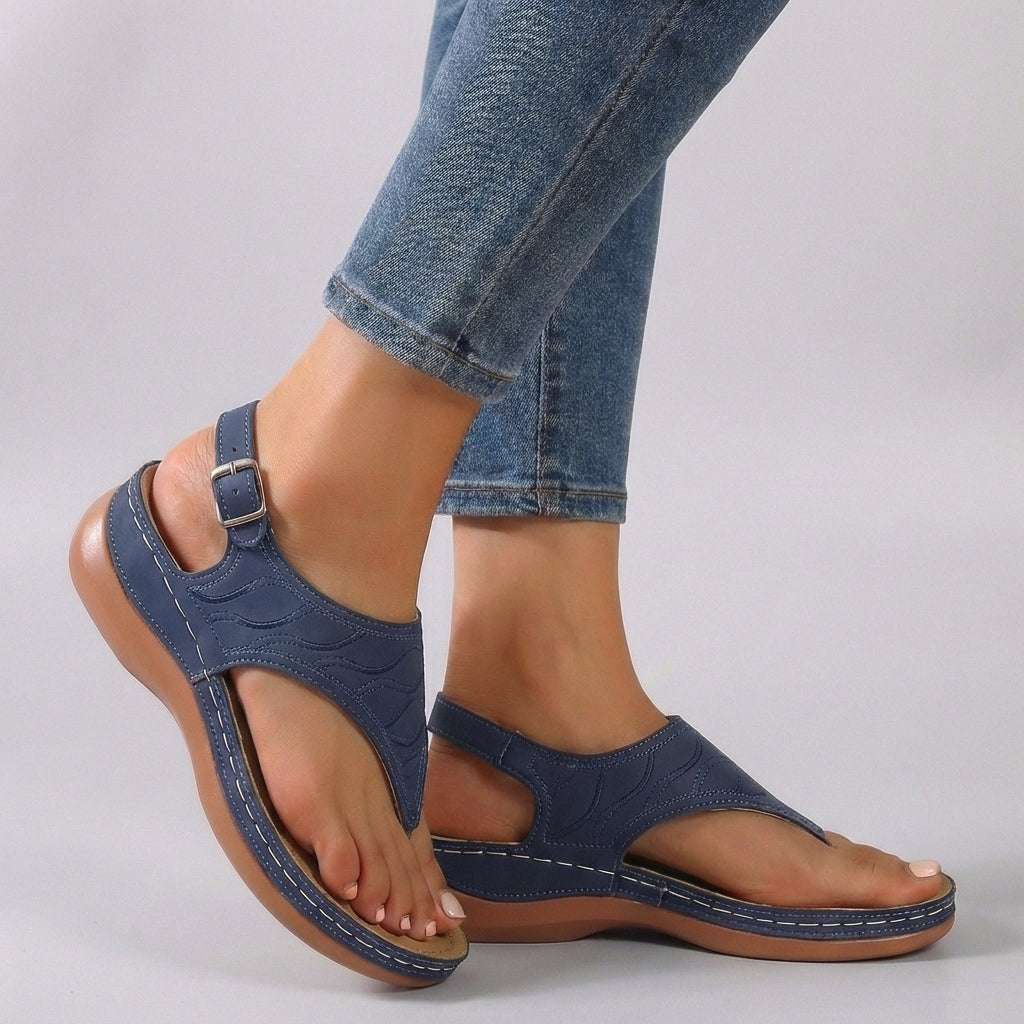 Anouk Trell | Women's Comfort Fit Ankle Strap Wedge Sandals