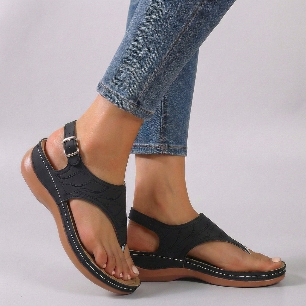 Anouk Trell | Women's Comfort Fit Ankle Strap Wedge Sandals