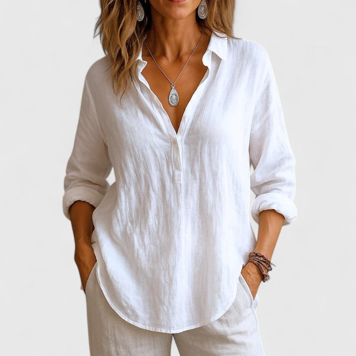 Helena Roux | Women's Comfortable Linen Blouse