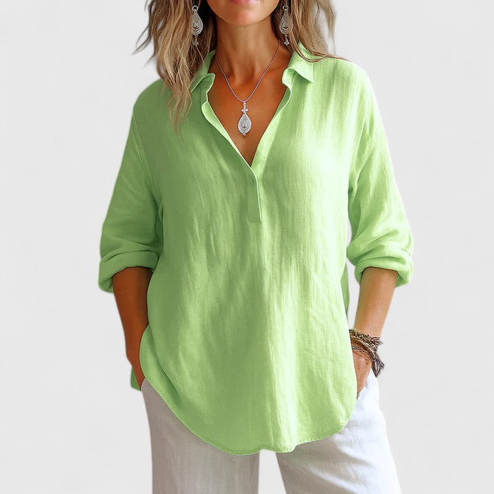Helena Roux | Women's Comfortable Linen Blouse