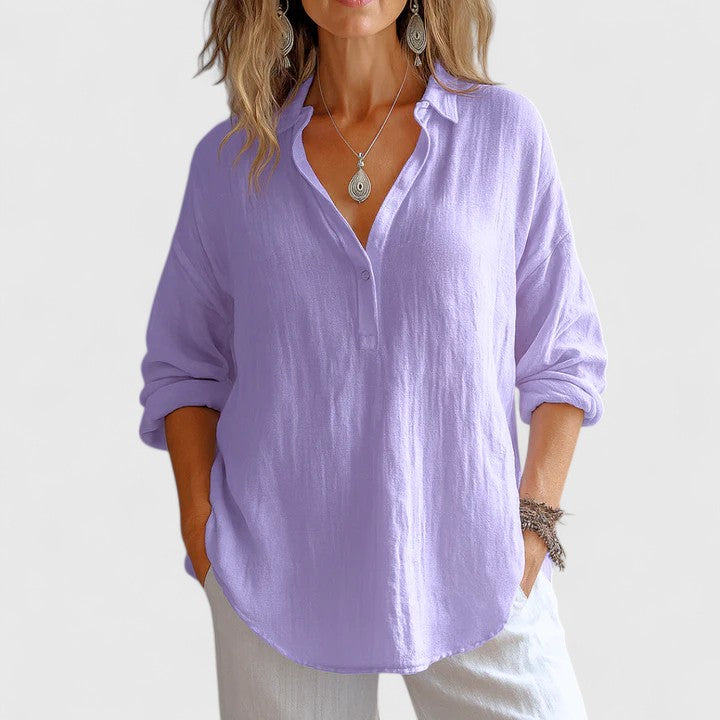 Helena Roux | Women's Comfortable Linen Blouse