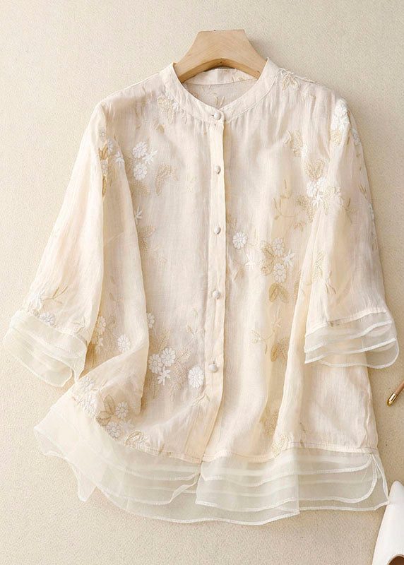 Corinne Nadal | Women's Embroidered Floral Style Blouse