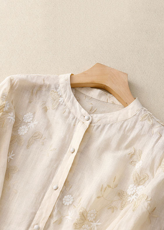 Corinne Nadal | Women's Embroidered Floral Style Blouse
