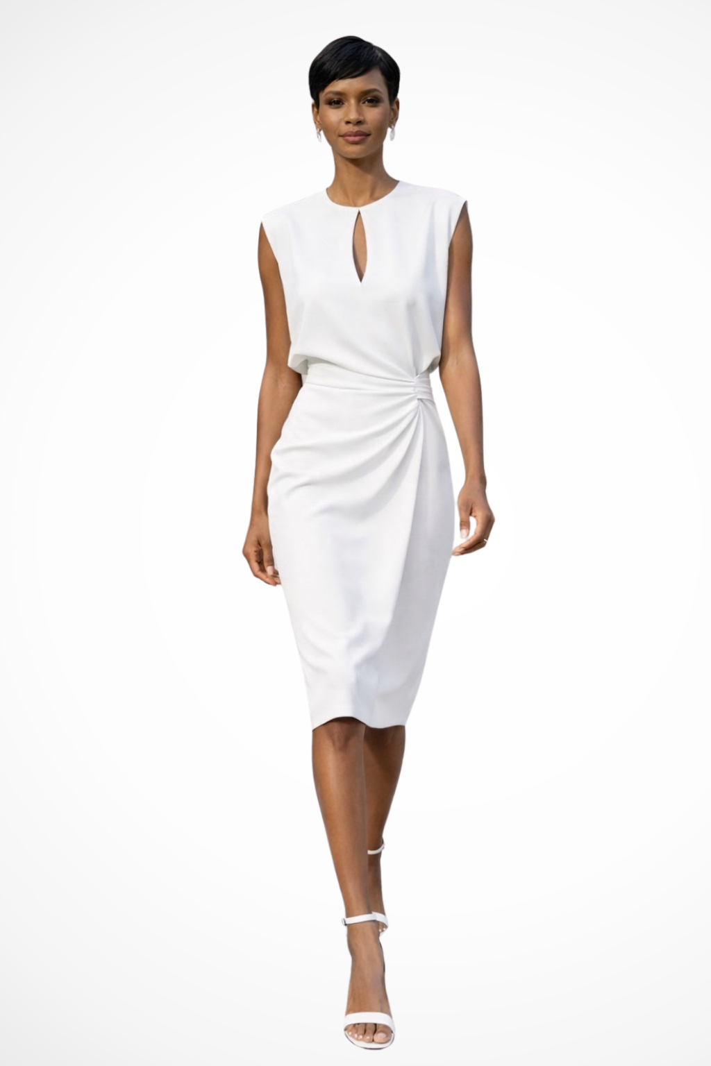Mira Sante | Women Ruched Wrap Midi Dress