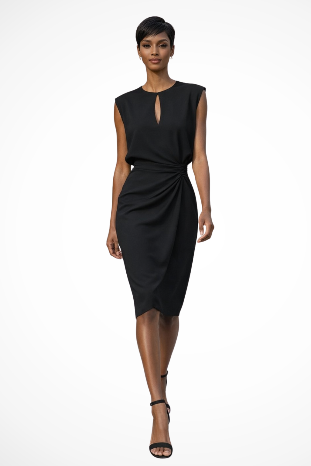Mira Sante | Women Ruched Wrap Midi Dress