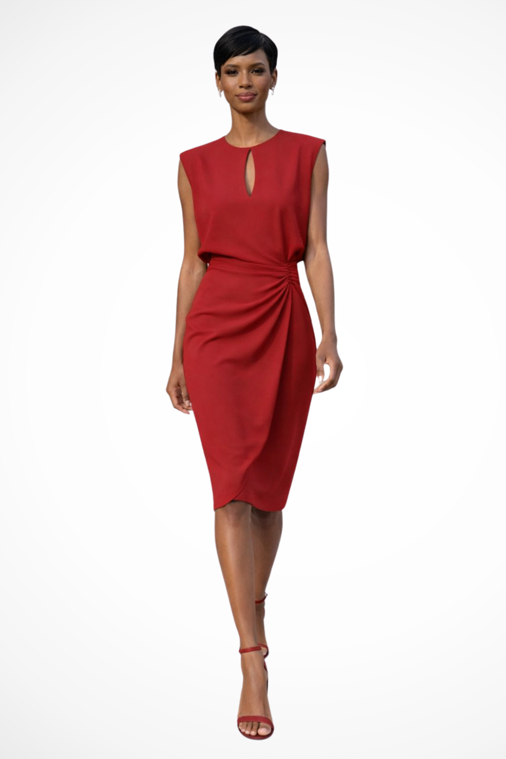Mira Sante | Women Ruched Wrap Midi Dress