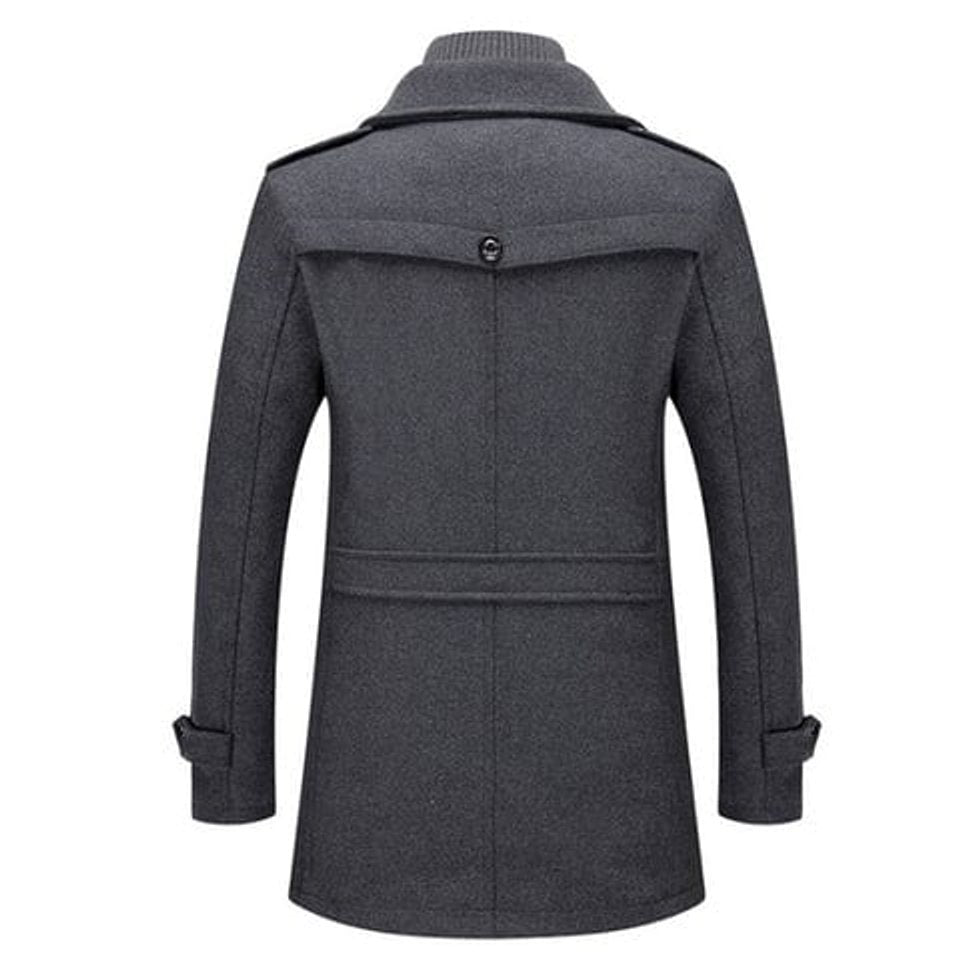 Étienne Bres | Men's Double Layer Wool Blend Single Breasted Overcoat Coat