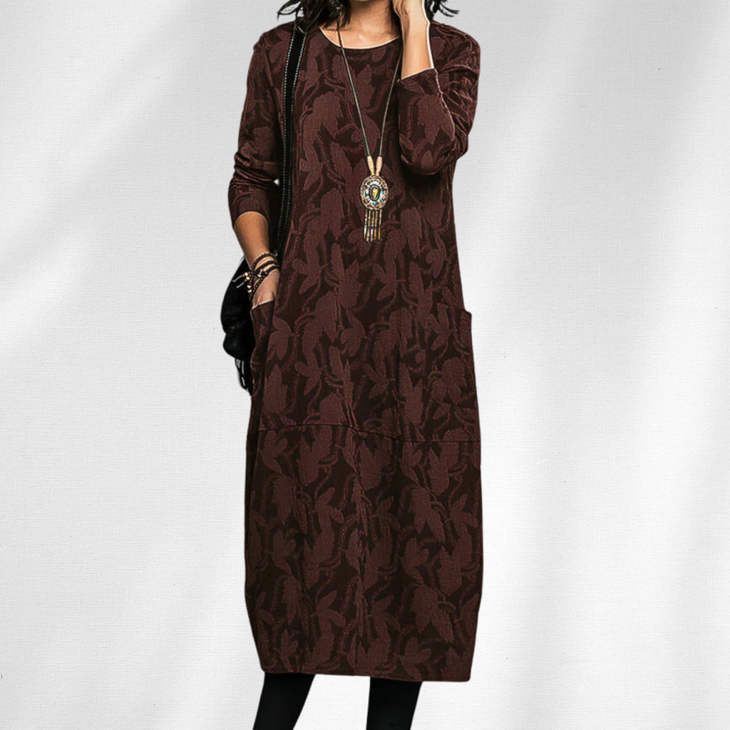 Eliane Carel | Women's Long-Sleeve Midi Dress