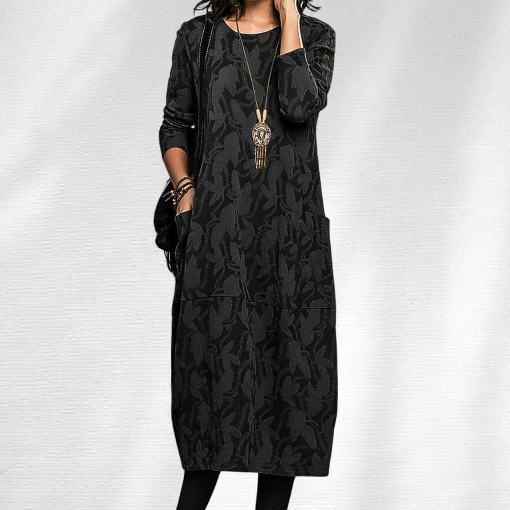 Eliane Carel | Women's Long-Sleeve Midi Dress