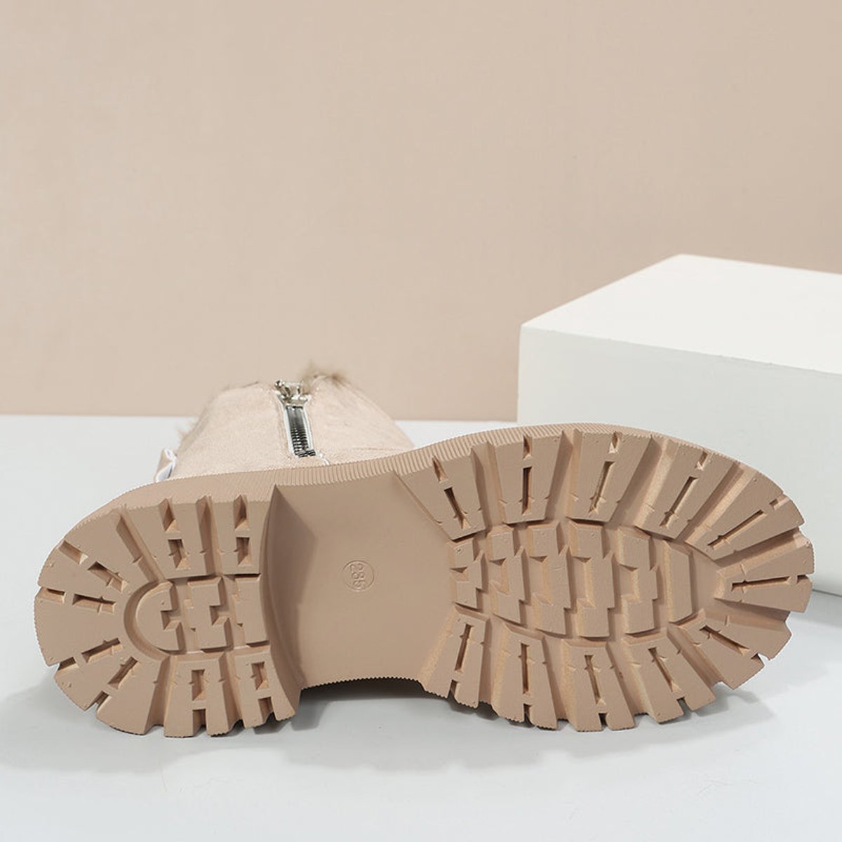 Roxane Rivard | Women's Fleece Lined Suede Slip On Winter Ankle Boots