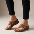 Solène Vire | Women's Floral Embroidered Wedge Sandals