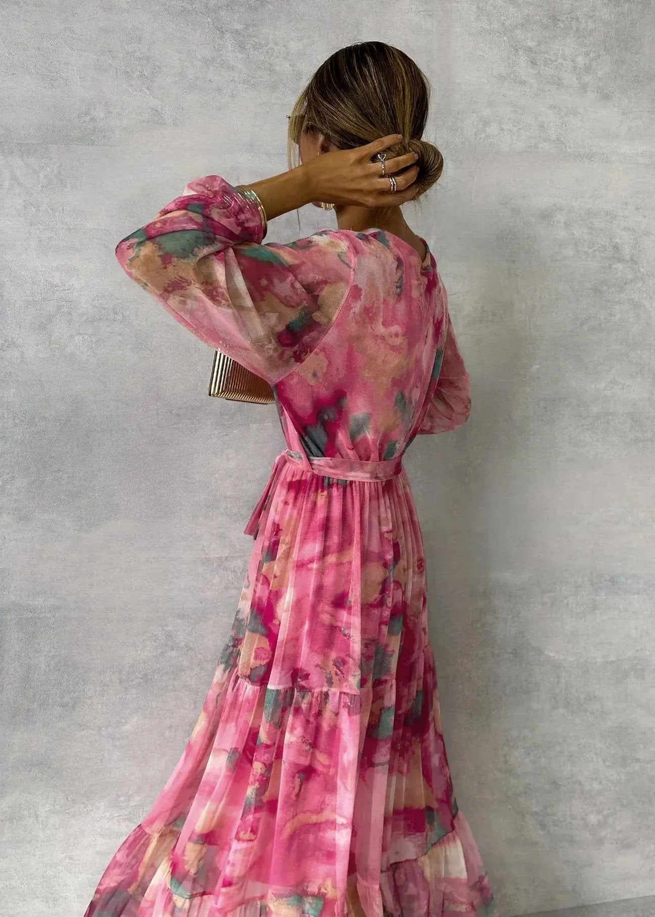 Sylvie Hain | Women's Floral Wrap Maxi Dress