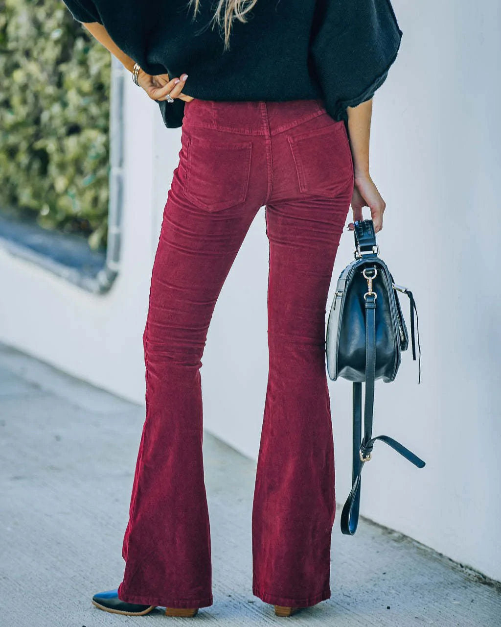 Ghyslaine Palmer | Women's High-Rise Corduroy Flared Trousers