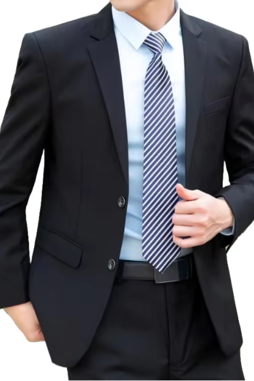 Bram Veld | Men's Black Slim Business Suit