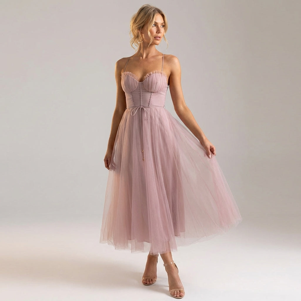 Léonie Dray | Elegant Midi Evening Dress