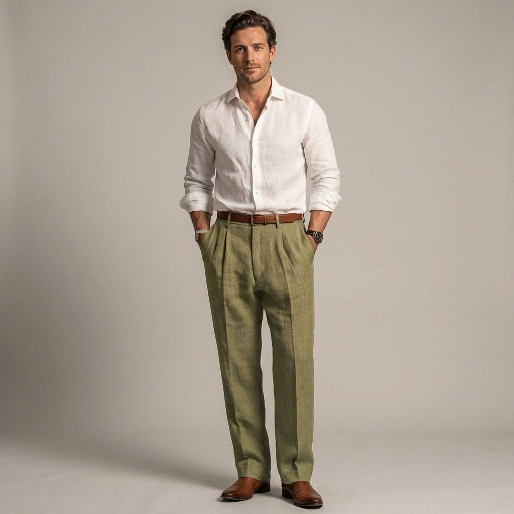 Bram Veld | Men's Linen Trousers Relaxed Fit
