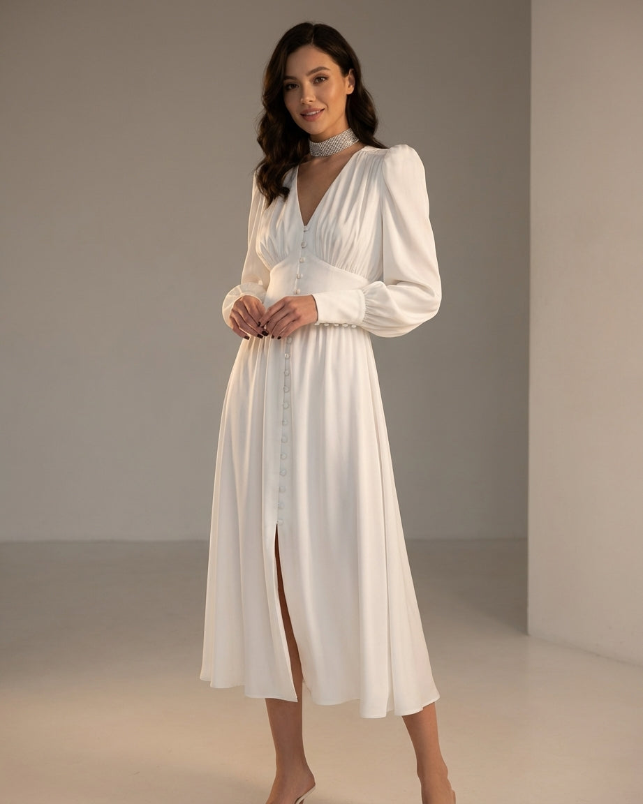 Vivienne Cord | Elegant Satin Dress for Women