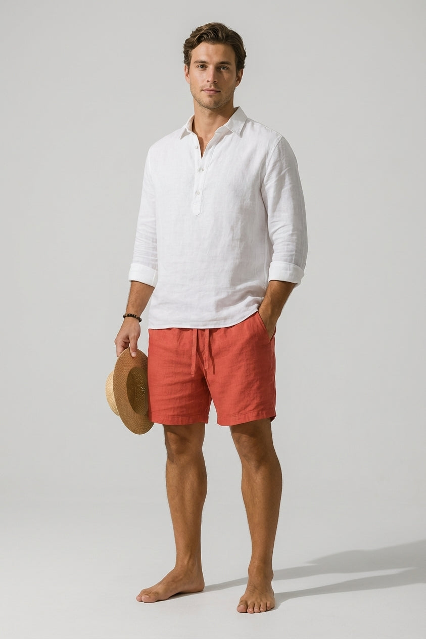 Dario Mell | Casual Cotton-Linen Blend Shorts
