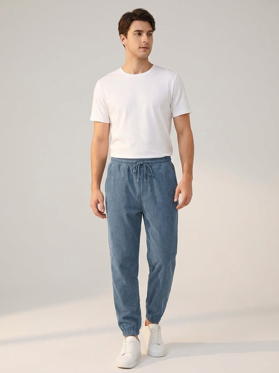 Bram Veld | Men’s Corduroy Cargo Shorts Brown