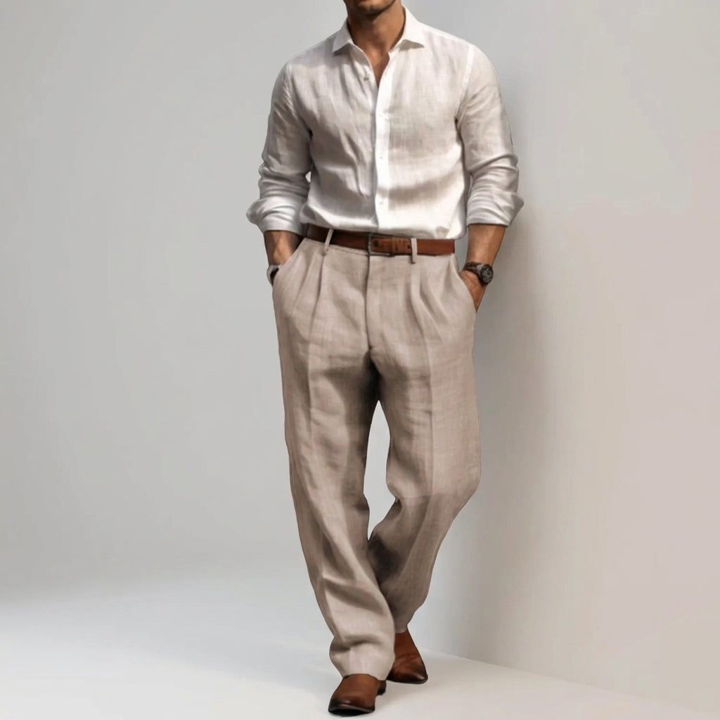 Bram Veld | Men's Linen Trousers Relaxed Fit